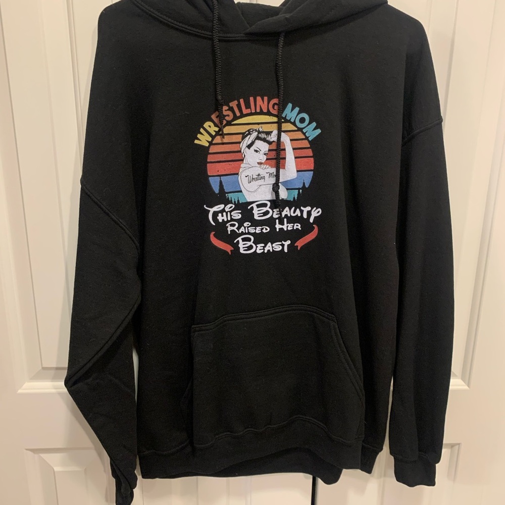 Wrestling Mom Black Hoodie